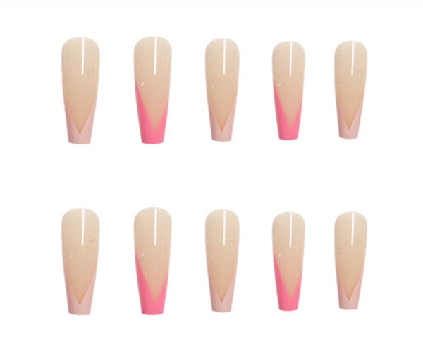 French European And American Long Ballet Fake Nails - WOMONA.COM