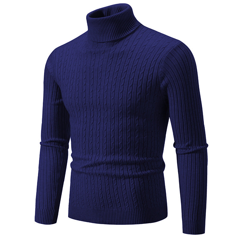 Pullover High Collar Casual Sweater Men - WOMONA.COM