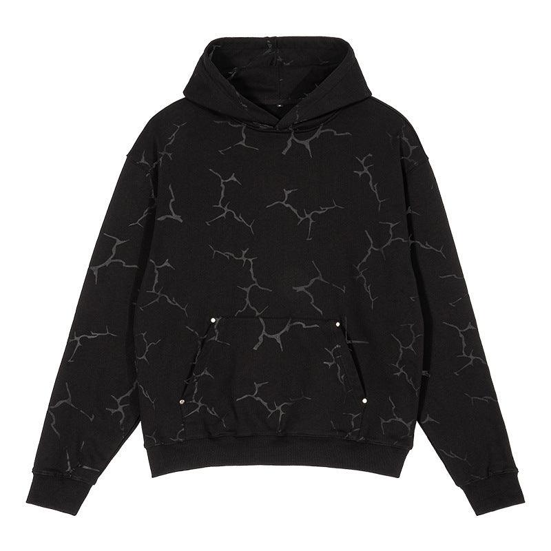Men's Rivet Hooded Cotton Sweater - WOMONA.COM