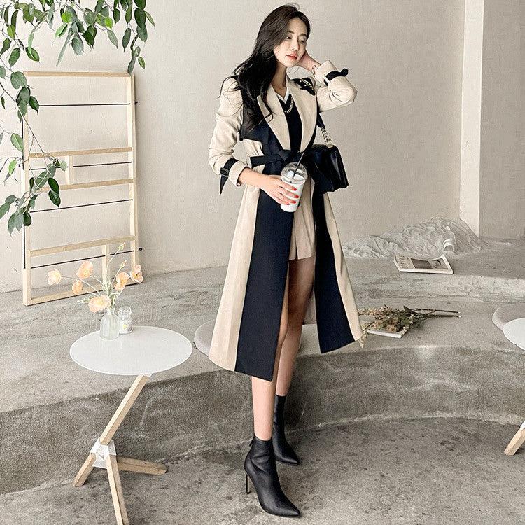 Women's Long Khaki Trench Coat