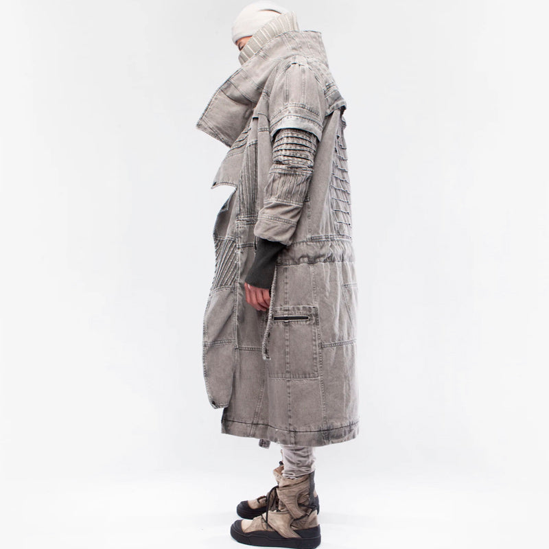 Not Called Old Lamb Wool Long Coat Jacket Men - WOMONA.COM