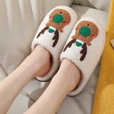 Christmas Shoes Winter Home Slippers Elk Soft Cozy Bedroom Slipper - WOMONA.COM