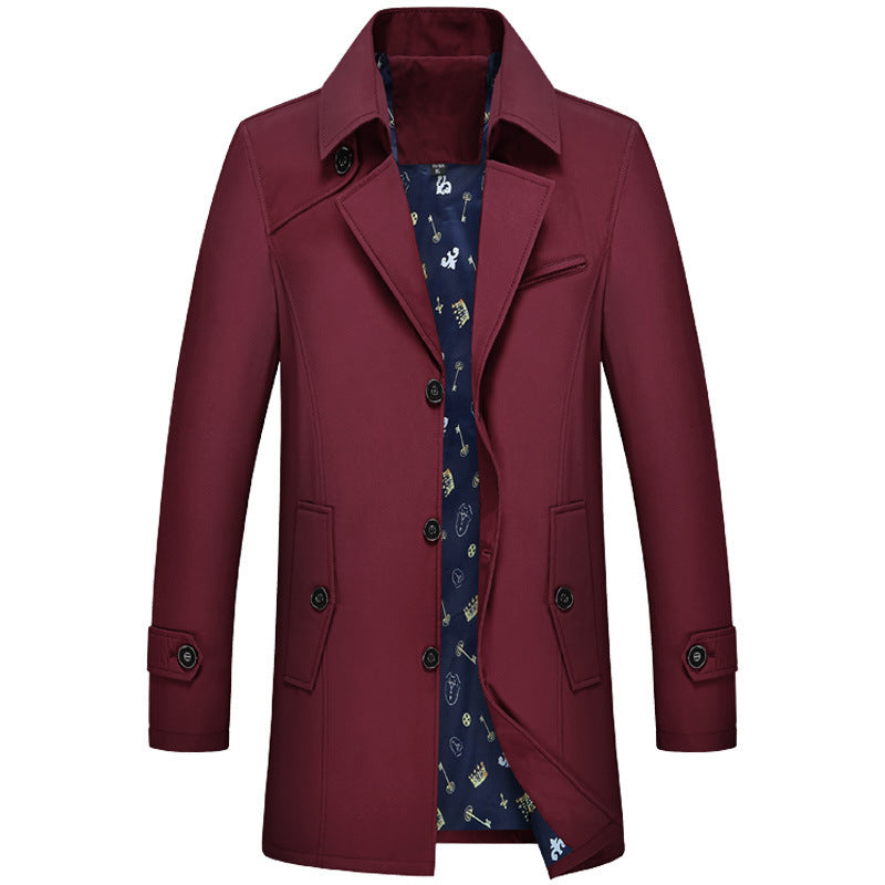 Korean Style Trendy Handsome Men's Coat - WOMONA.COM