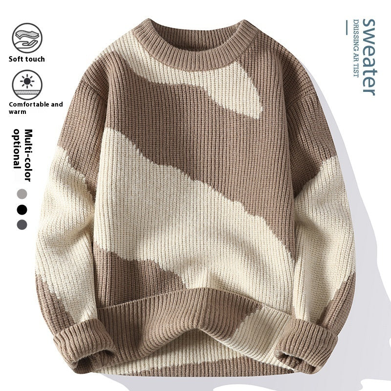 Autumn Youth Student Contrast Color Sweater Knitwear - WOMONA.COM