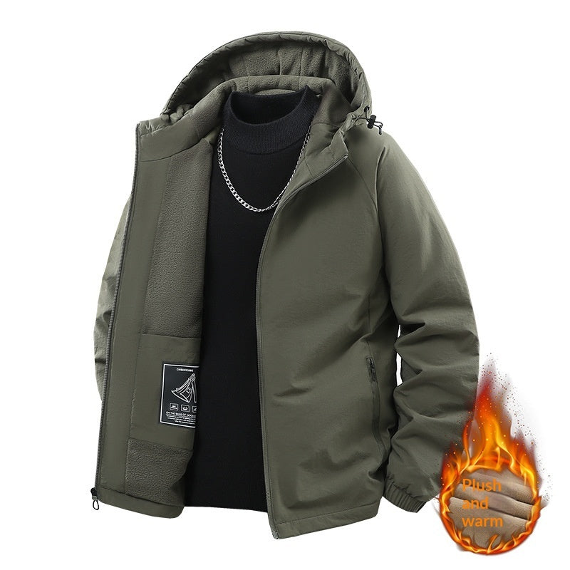 Men's loose thickened fleece-lined hooded winter jacket in five colors – photo 5 of 10