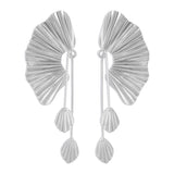 Scallop Leaf Earrings - WOMONA.COM