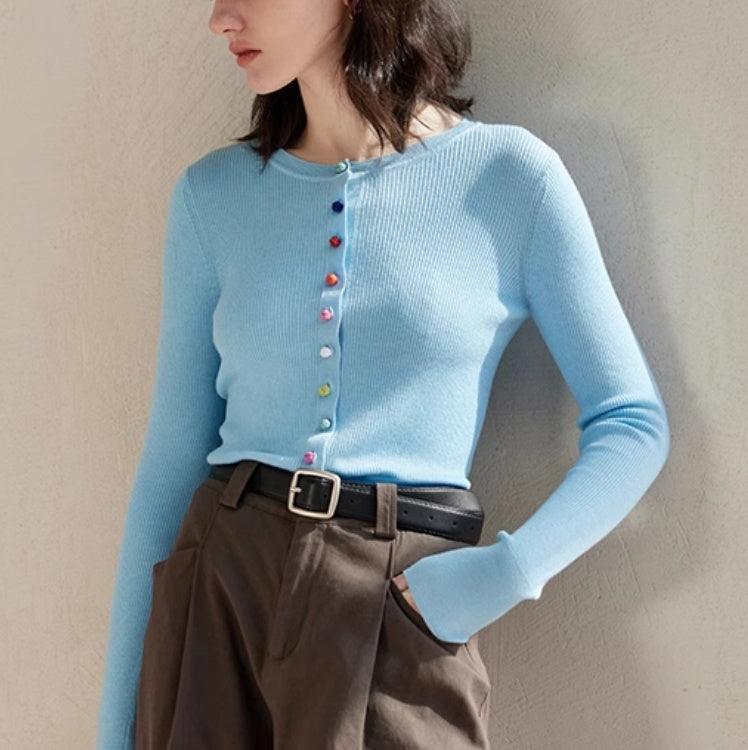 Women's Clothes Autumn Clothes New Stretch Slim Top - WOMONA.COM