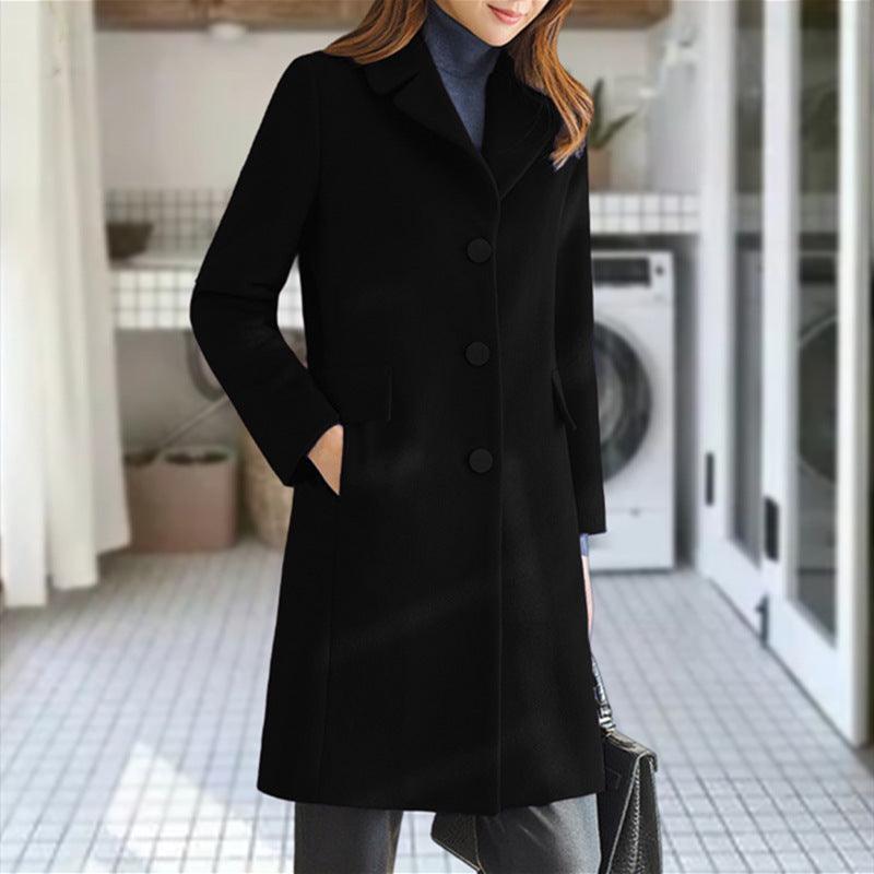 Woolen Women's Coat Multi-color Multi-size - WOMONA.COM