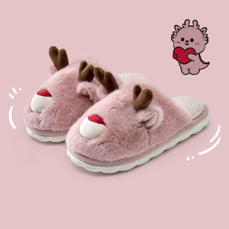 Cartoon Cotton Slippers Inner Velvet