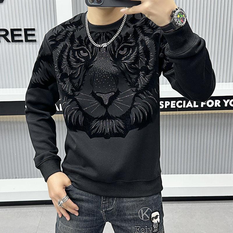 Men's Retro Crew Neck Bottoming Shirt - WOMONA.COM