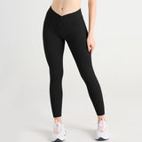 Cross Waist Thread Sports Tights Seamless