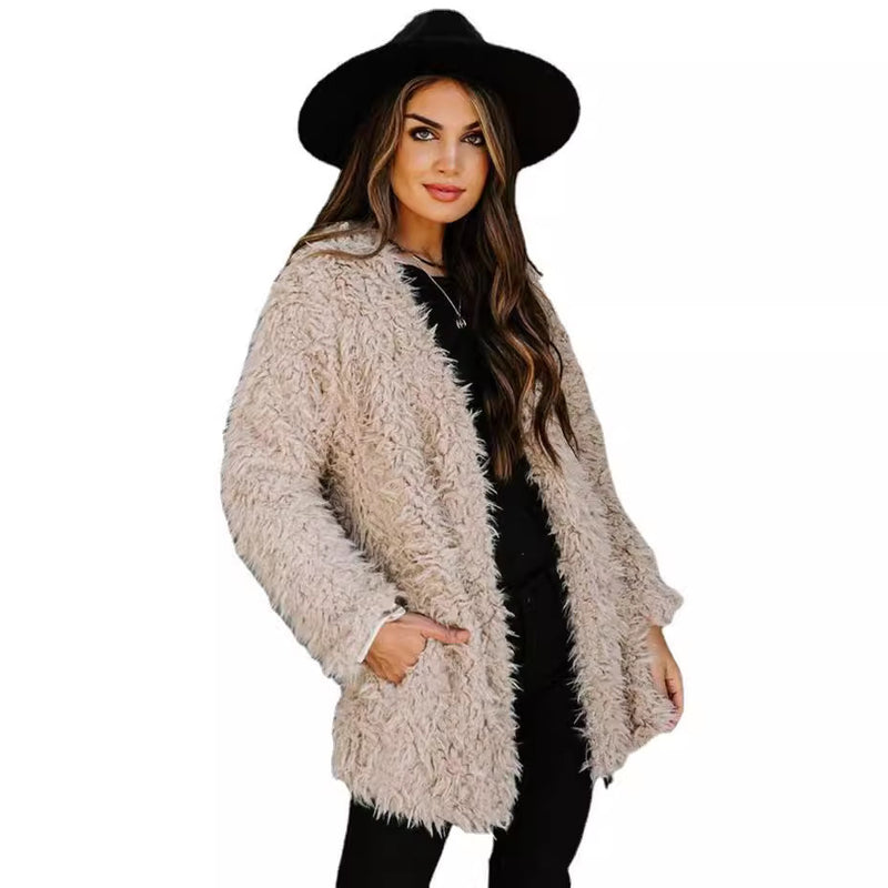 Woolen Yarn Autumn Winter Coat For Women - WOMONA.COM