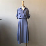 Shirt Dresses Women V-neck Female Temperament - WOMONA.COM