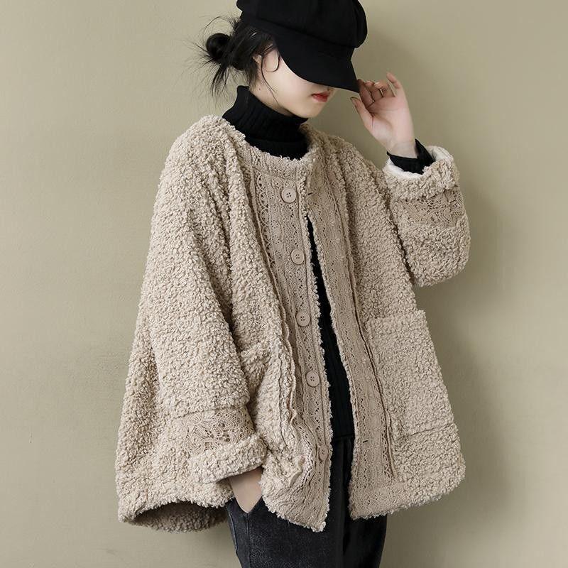 Artistic Retro Loose Long Sleeve Warm Coat