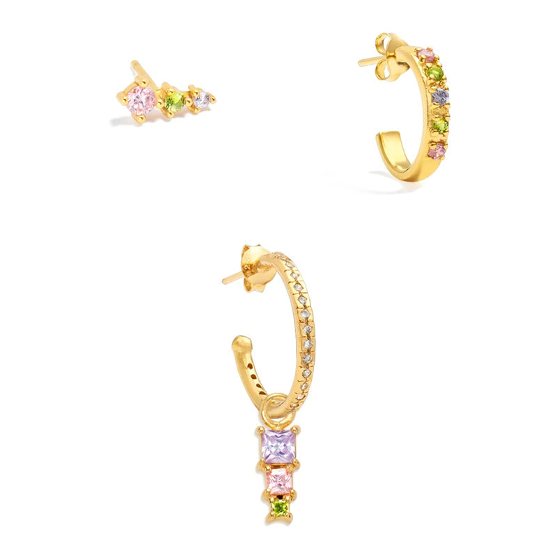 Fashion Earrings Set 3 Pieces - WOMONA.COM