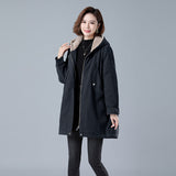 Fleece-lined Thick Hooded Parka - WOMONA.COM