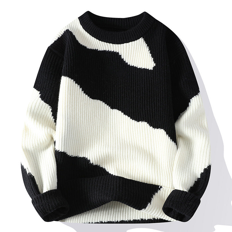 Autumn Youth Student Contrast Color Sweater Knitwear - WOMONA.COM