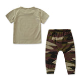 Little Kids' Suit Summer Men's Clothing Independence Day Flag Camouflage Suit