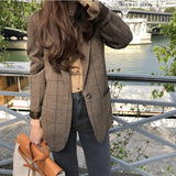 Slim Fit All-matching Long Sleeve Suit Women's Coat