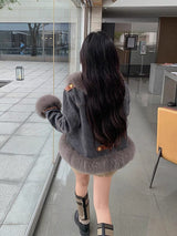 Fox Fur Short Goose Down Young Coat For Women - WOMONA.COM