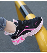 Zapatillas deportivas informales de piel impermeables para niñas