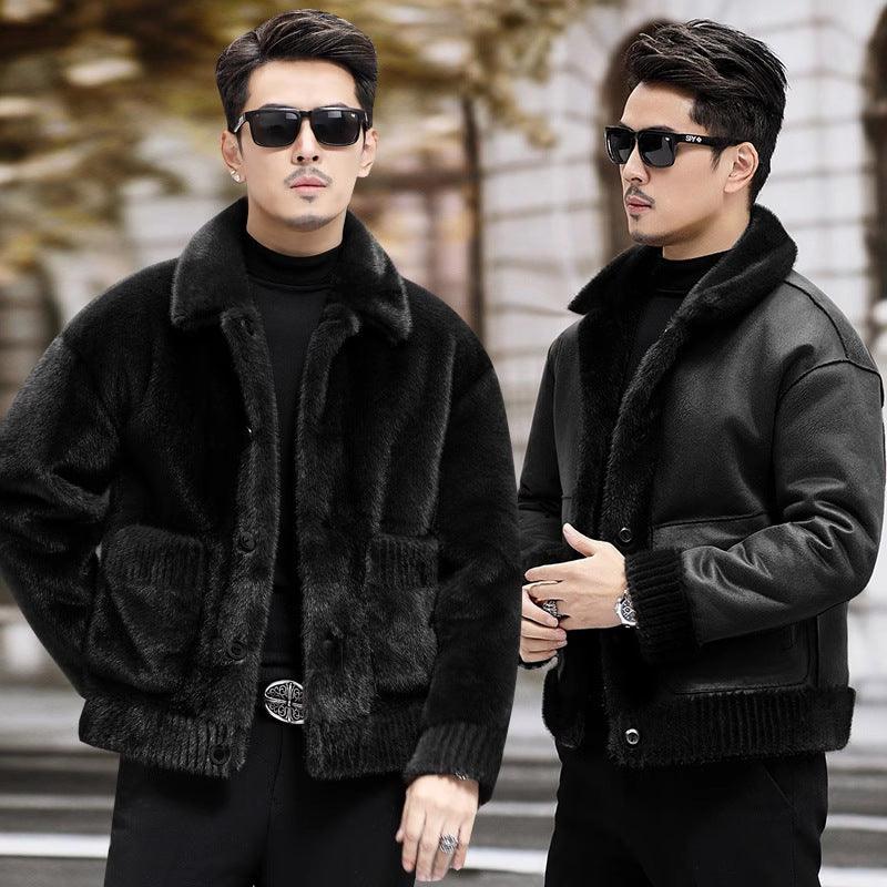 Men's Fur Chenille Coat - WOMONA.COM