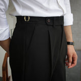 Business Casual Texture All-match Straight-leg Pants For Men - WOMONA.COM