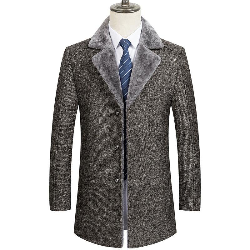 Woolen Coat Autumn And Winter Clothing Middle-aged Men's - WOMONA.COM