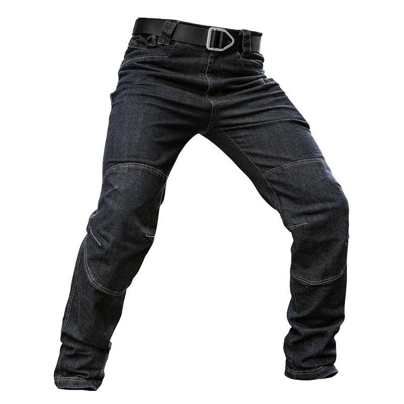 Straight Multi-pocket Stretch Slim Jeans - WOMONA.COM