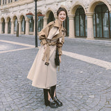 British Style Spring And Autumn Mid-length Coat Jacket