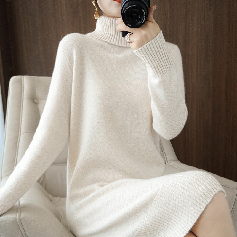 New Style Woolen Skirt Long Bottoming Shirt Women - WOMONA.COM