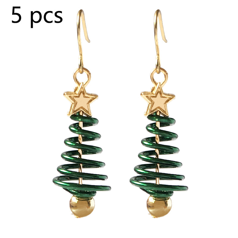 Christmas Tree Star DIY Earrings - WOMONA.COM