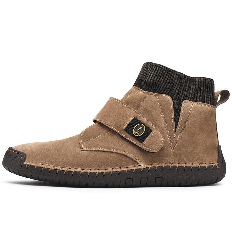 Velcro Shoes Men Ankle Boots - WOMONA.COM