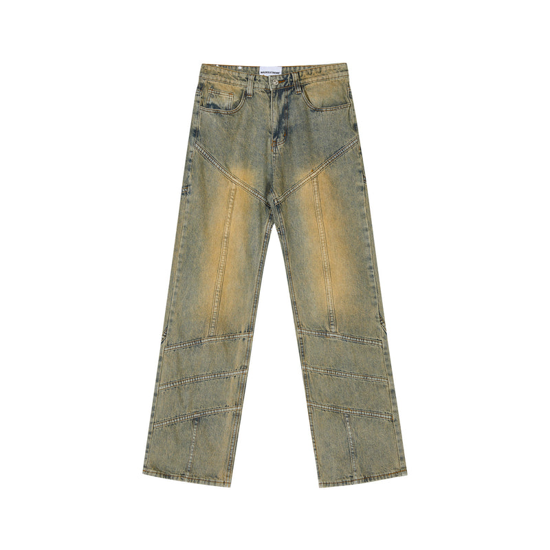 Washed Old Mud Dyed Jeans For Men And Women - WOMONA.COM