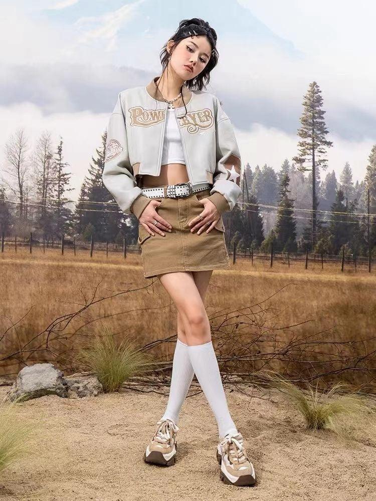 Niche Leather Jacket Hot Girl Top - WOMONA.COM