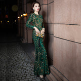 Heavy Industry Temperament Banquet Sequined Dress - WOMONA.COM