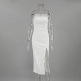 Women's Elegant Slim-fit Tube Top Dress - WOMONA.COM