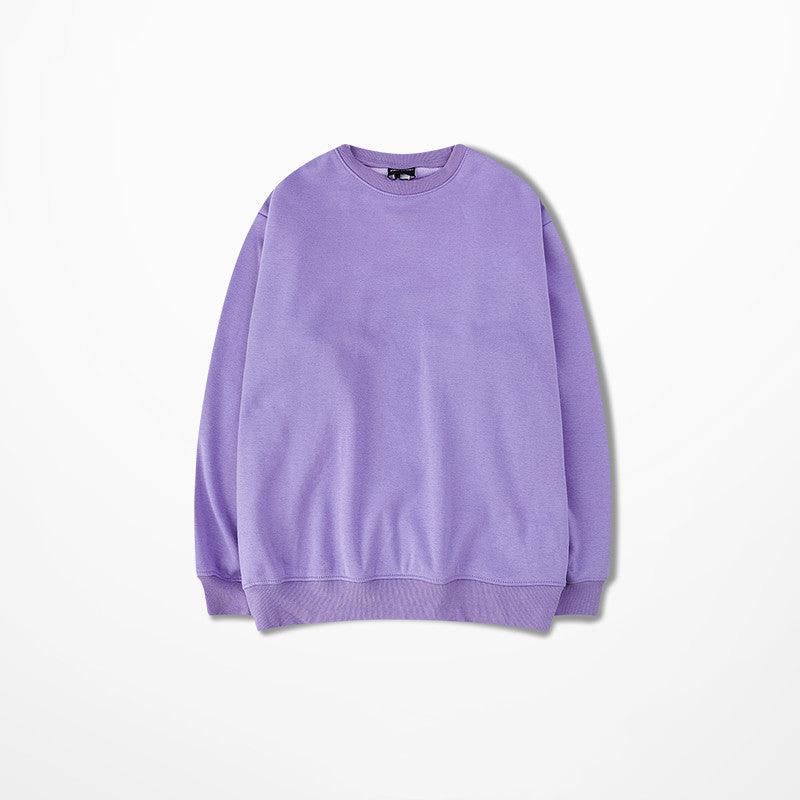 Loose cotton crew neck sweater - WOMONA.COM