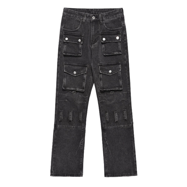 American Retro Multi-pocket Jeans For Men And Women - WOMONA.COM