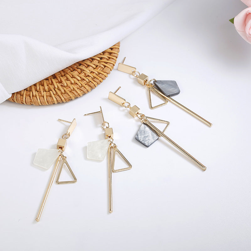 Simple personality geometric earrings - WOMONA.COM