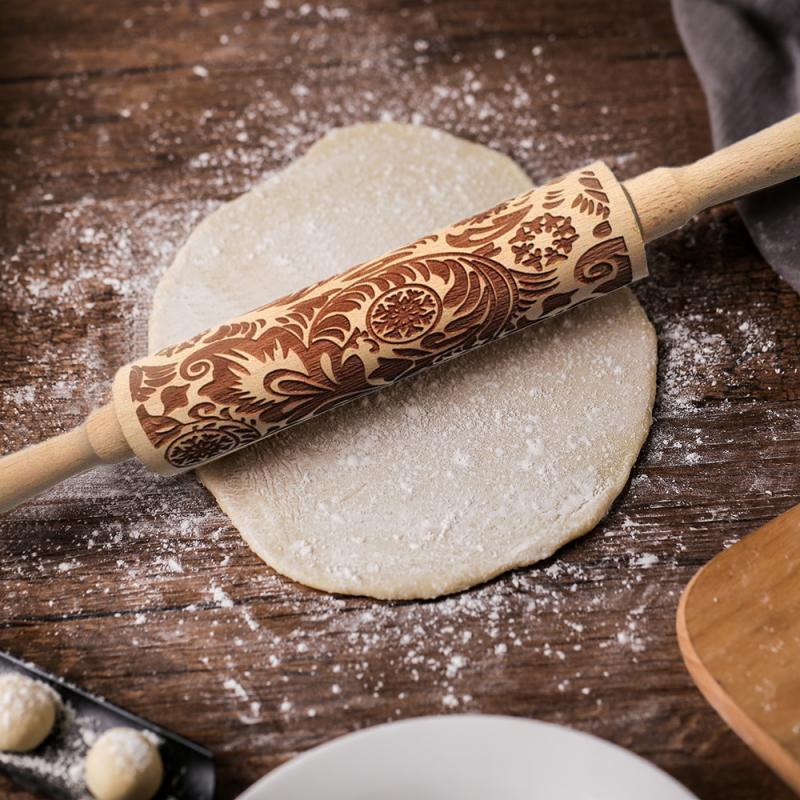 Christmas gift printing rolling pin - WOMONA.COM