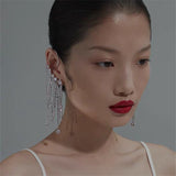 Luxury Silver Personalized Fashion Tassel Earrings - WOMONA.COM