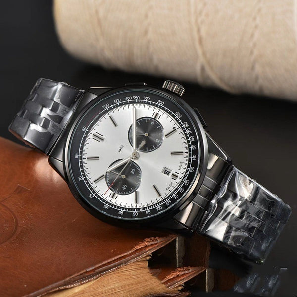 Men's Six-pin High Quality Quartz Steel Strap Watch - WOMONA.COM