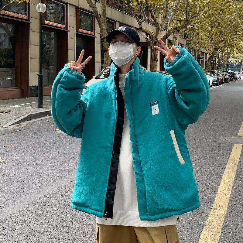 Double-sided Hong Kong Style Sports Loose Bread Coat - WOMONA.COM