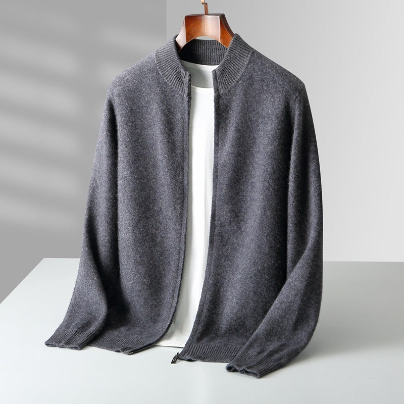 Thickening Stand Collar Cashmere Cardigan