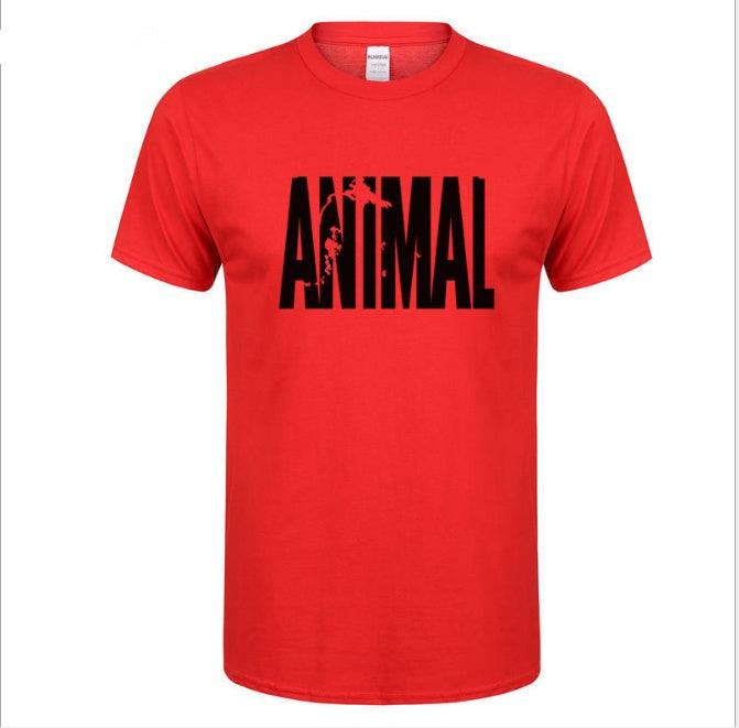 summer leisure ANIMAL alphabet print collar T-shirt pure cotton - WOMONA.COM