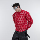 Loose Deconstructed Crew-neck Knit Sweater - WOMONA.COM