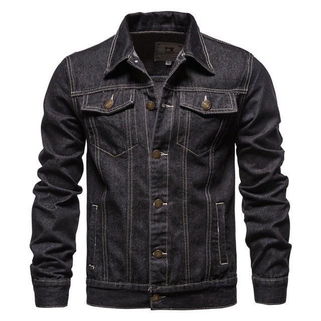 Jacket Men Casual Blue Lapel Jeans Jackets Qualit - WOMONA.COM