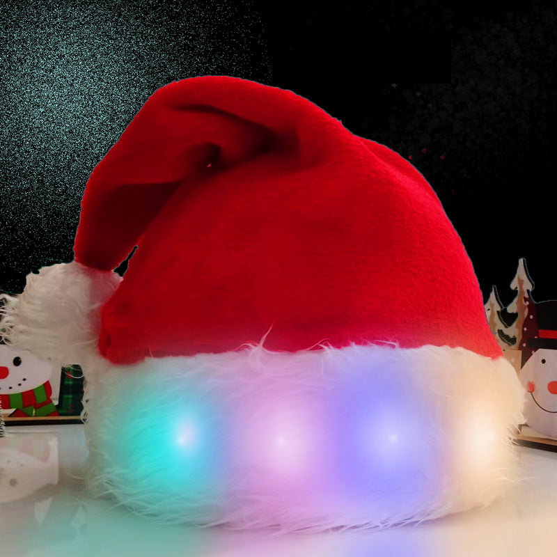 Hat LED Light Plush Children's Adult Christmas - WOMONA.COM