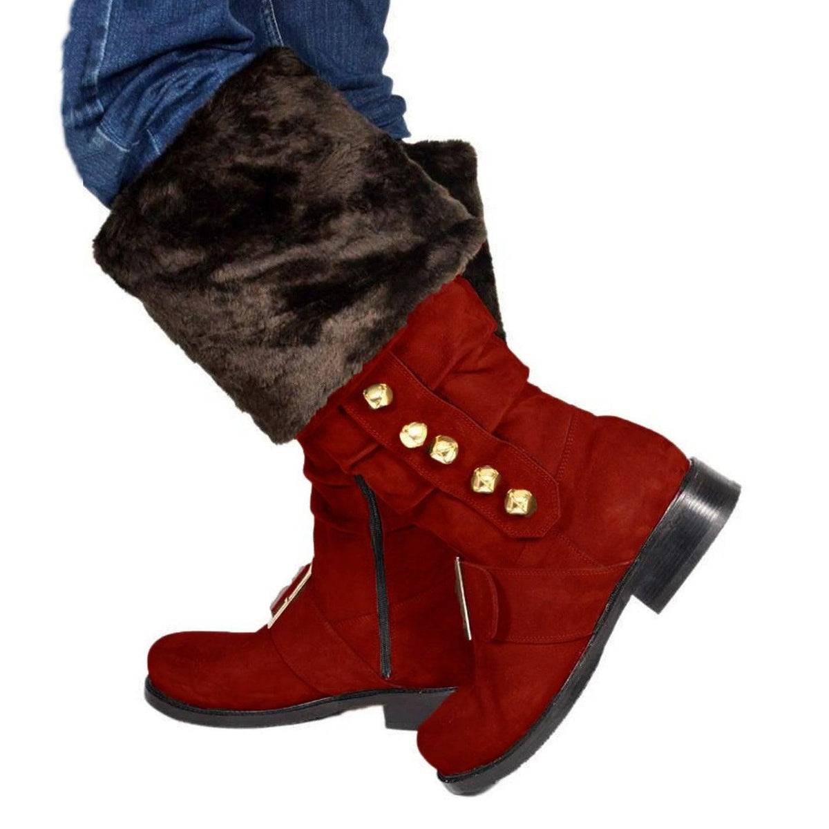 Renaissance Christmas Old Man Leather Boots - WOMONA.COM